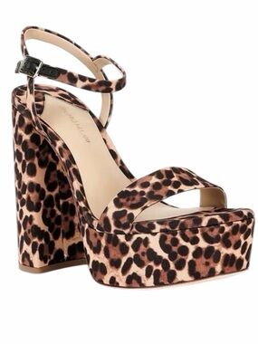 Antonio Melani Sandals Seena Leopard Print Platform Heel 9.5 NWOB